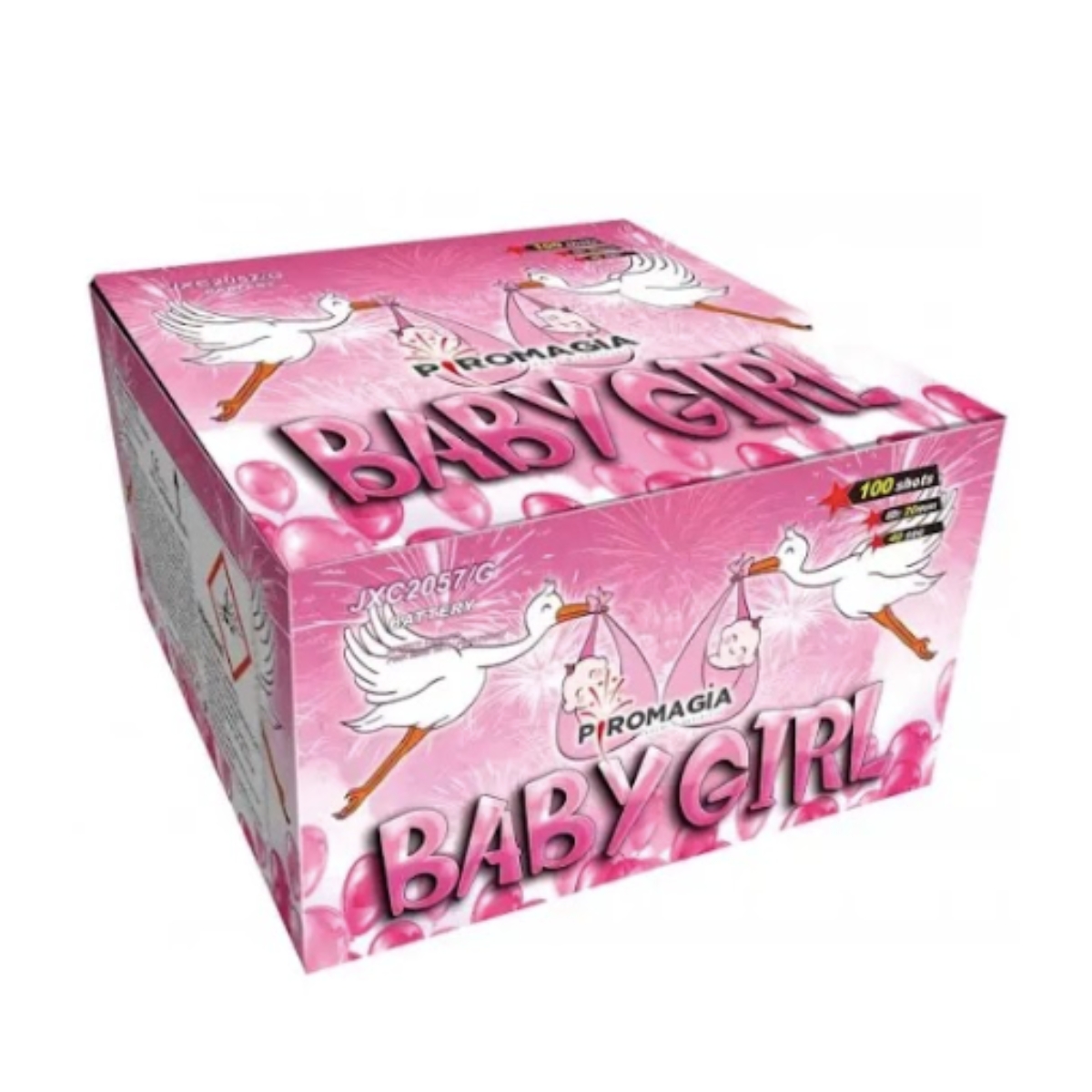 Monogetto F2 Baby Shower Rosa CON MICCIA - Vendita Online Fuochi d'Artificio